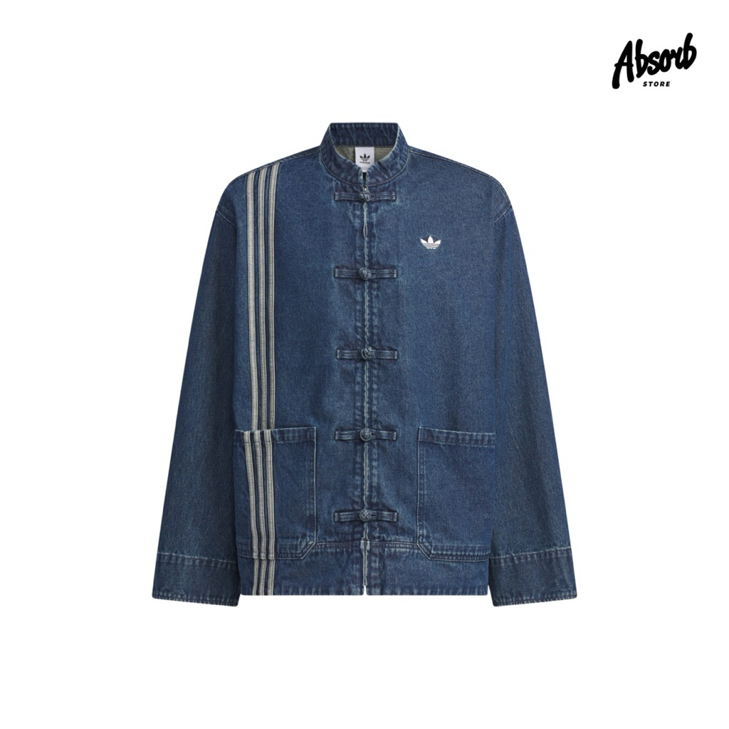 Adidas Originals CTT Oversized Chinese Track Top 3.0 Jacket (Medium Blue Denim) Jaket Tracktop Strip