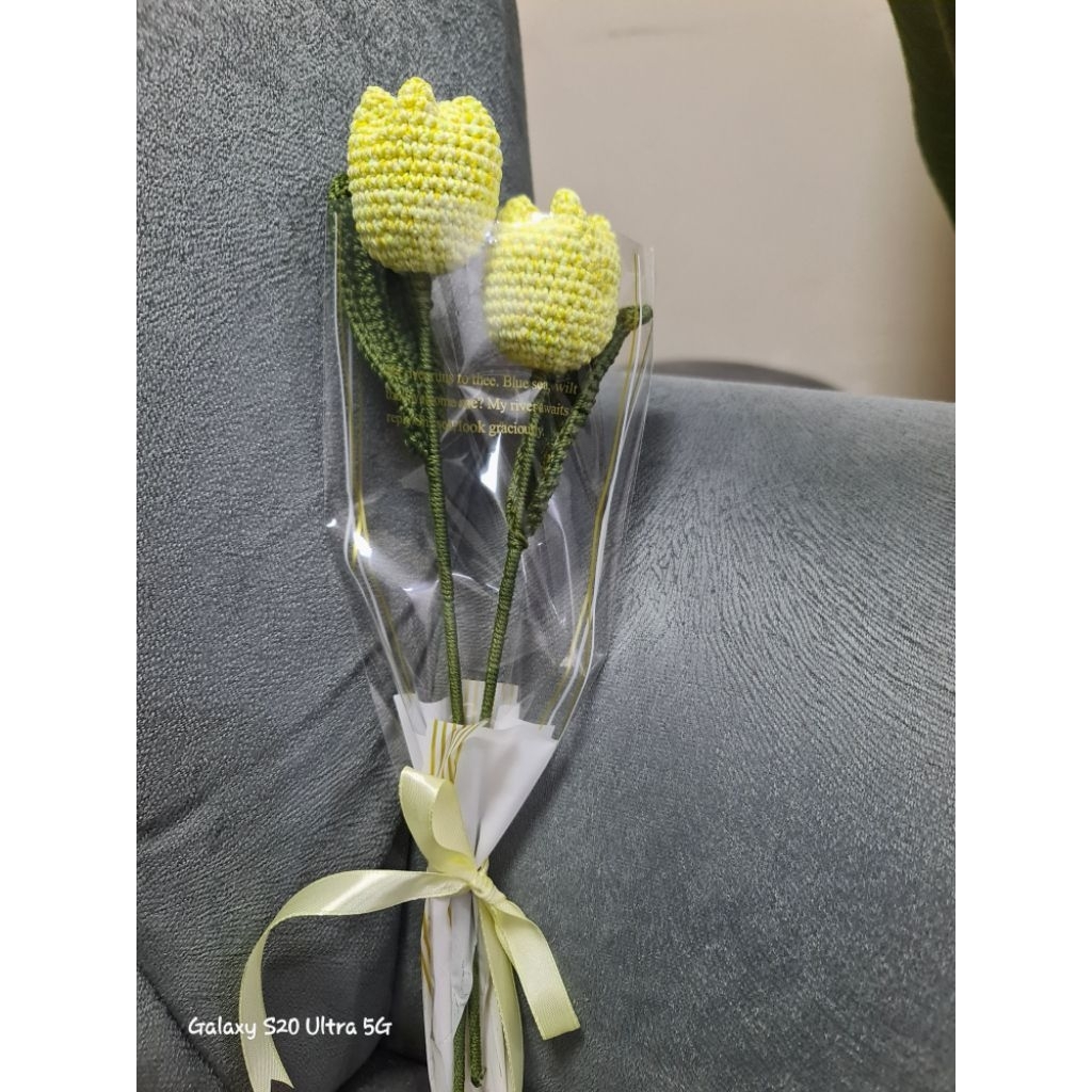 Tulip Flower Crochet Handmade (Bunga Tulip Rajut)