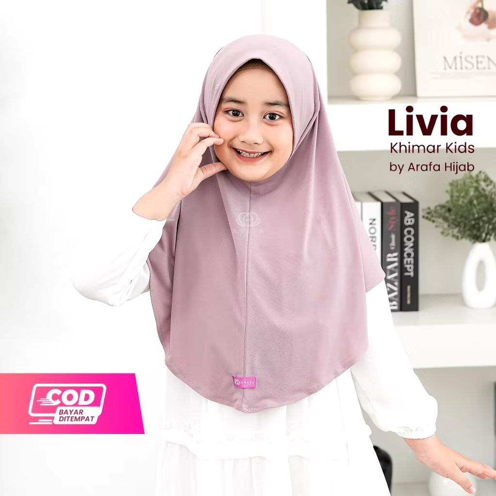 Arafa Hijab - Khimar Livia Kids | Hijab Anak Perempuan | Jilbab Premium