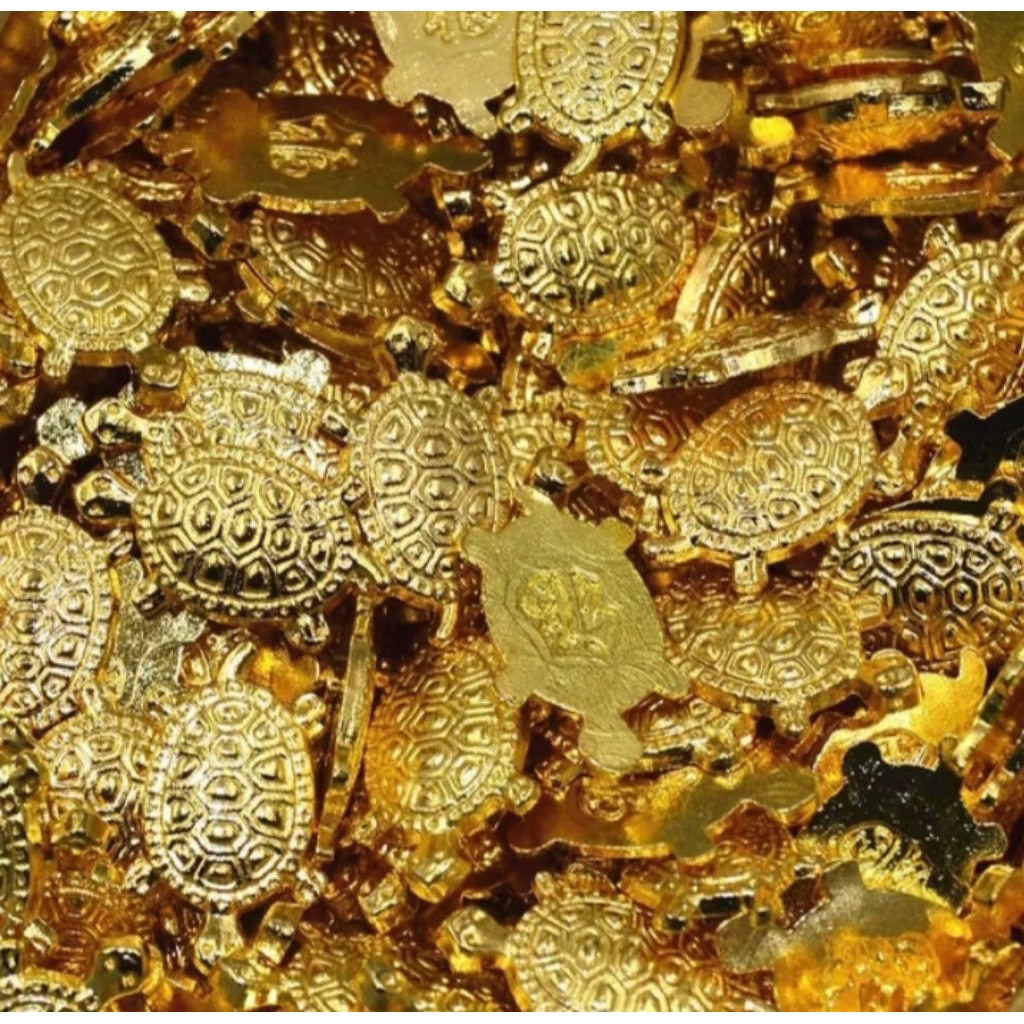 koin kura kura asakusa warna emas dan perak simbol keberuntungan jepang