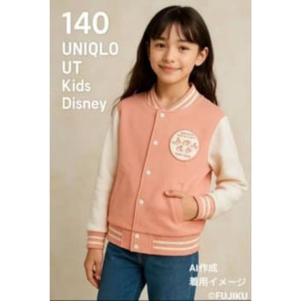 Authenthic Original Uniqlo Disney UT Jacket Baseball Kids