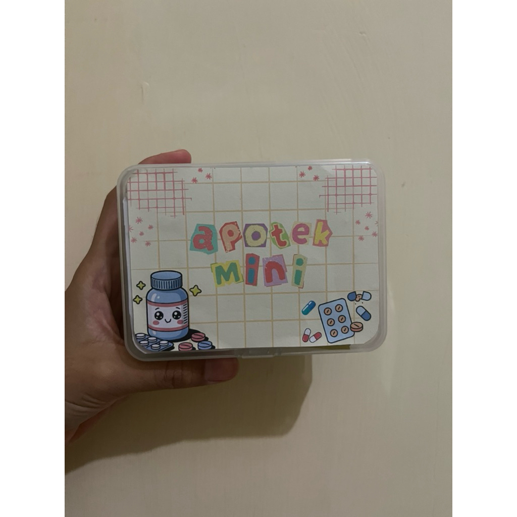 Apotek Mini Isi Lengkap | Kotak Obat P3K Mini Lucu | Travel Kit Obat Praktis & Estetik