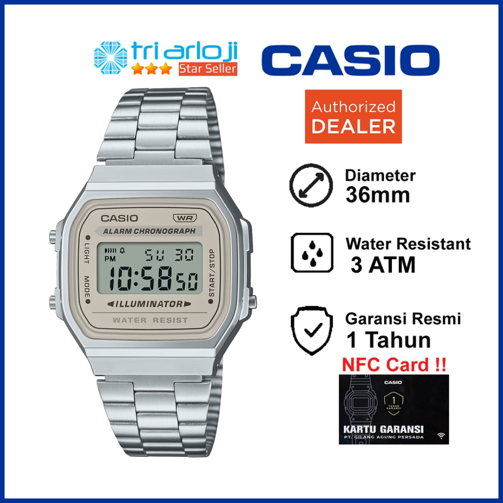 CASIO A168WA-8AYDF Jam Tangan Unisex Digital A168WA A168WA-8 Vintage A168WA 8AYDF