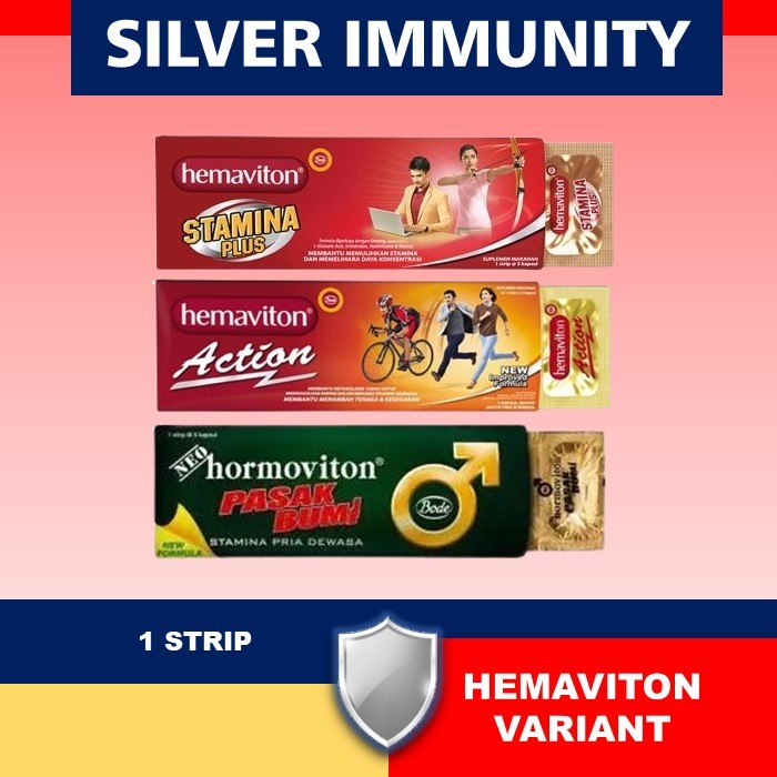 1 STRIP HEMAVITON SERIES STAMINA PLUS MULTIVITAMIN KAPSUL SUPLEMEN KESEHATAN HEMAVITON  ACTION IMUNU