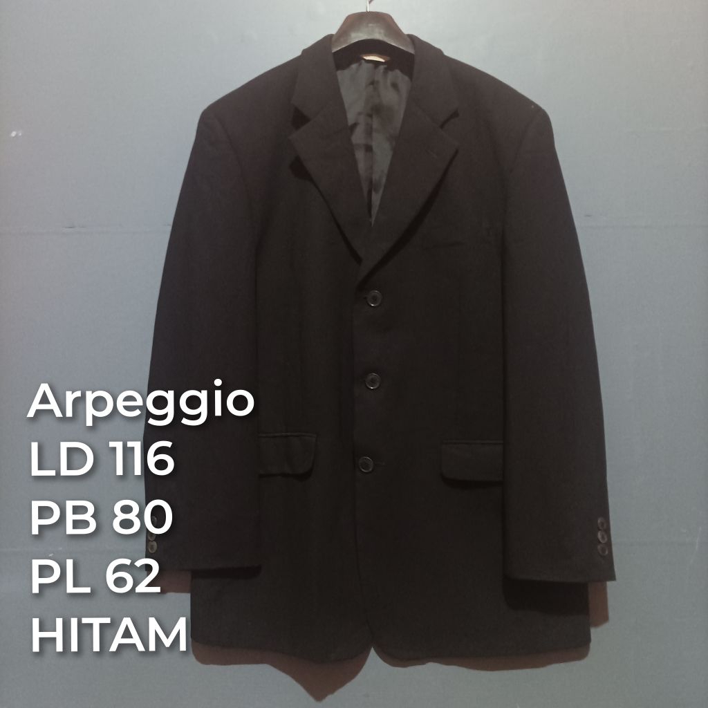 jas pria dewasa warna hitam pekat size besar | bekas second lokal