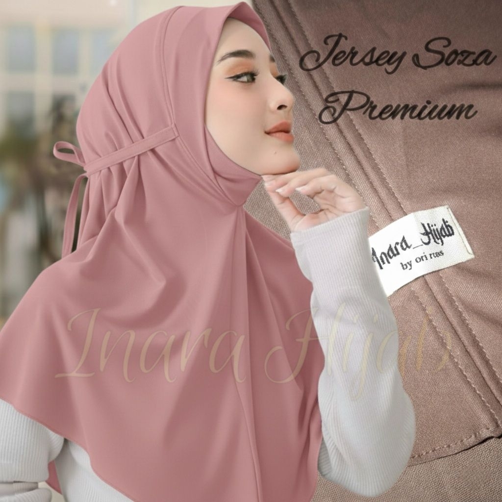 HIJAB Daily Hijab Dagu Tali Malaysia size L | Jilbab Instan Malay Soft Pet daily Bergo Dagu Tali Mal