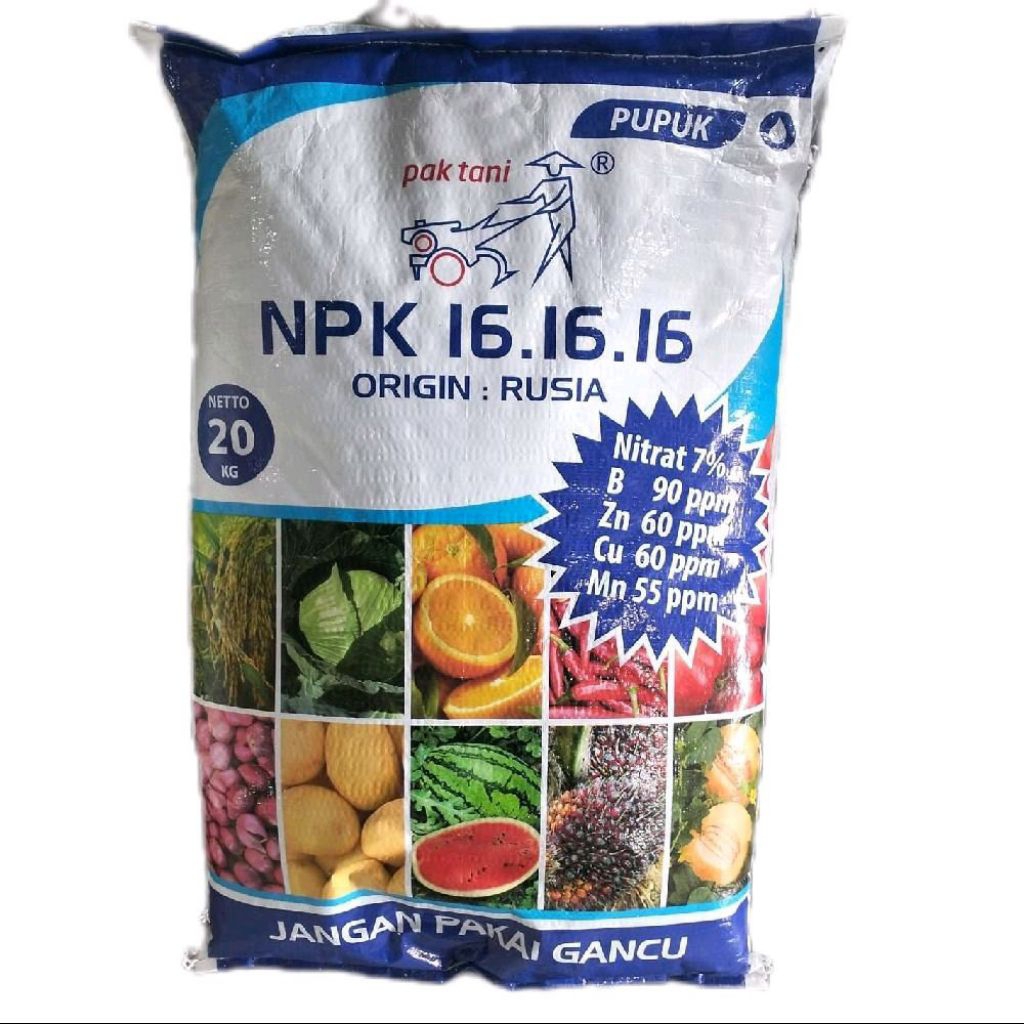 Pupuk NPK 16-16-16 Pak Tani Kemasan REPACK 1 kg