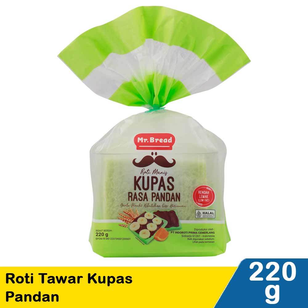 mr.bread roti tawar kupas pandan