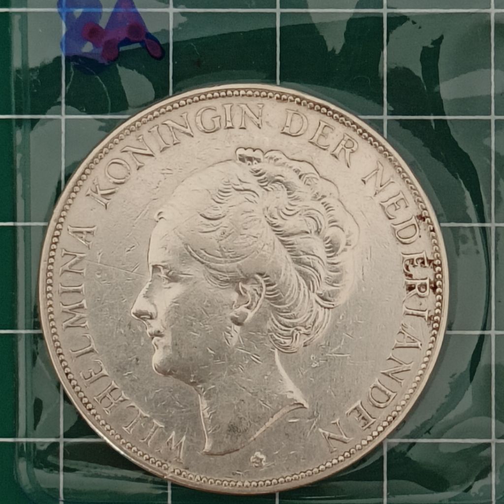 KOIN PERAK WILHELMINA 2,5 GULDEN (8A)