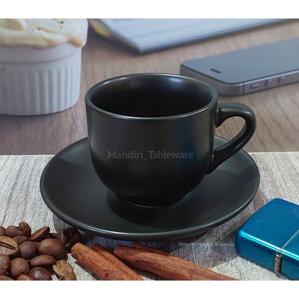 1 Psg Cangkir MINI 100 ml | Cangkir KOPI ESPRESSO | Black Matte | Best Quality