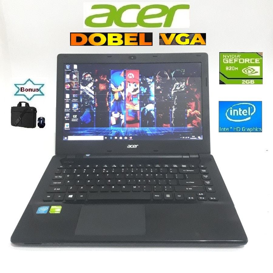 laptop acer ram 2gb hardisk 250gb siap pakai