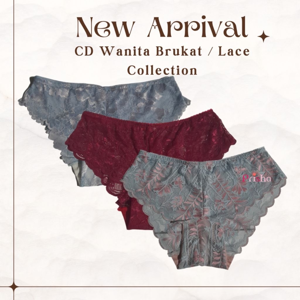 Prisha Celana Dalam Wanita Seksi Celana Dalam Wanita Renda Celana Dalam Wanita Brukat Lace CD Murah