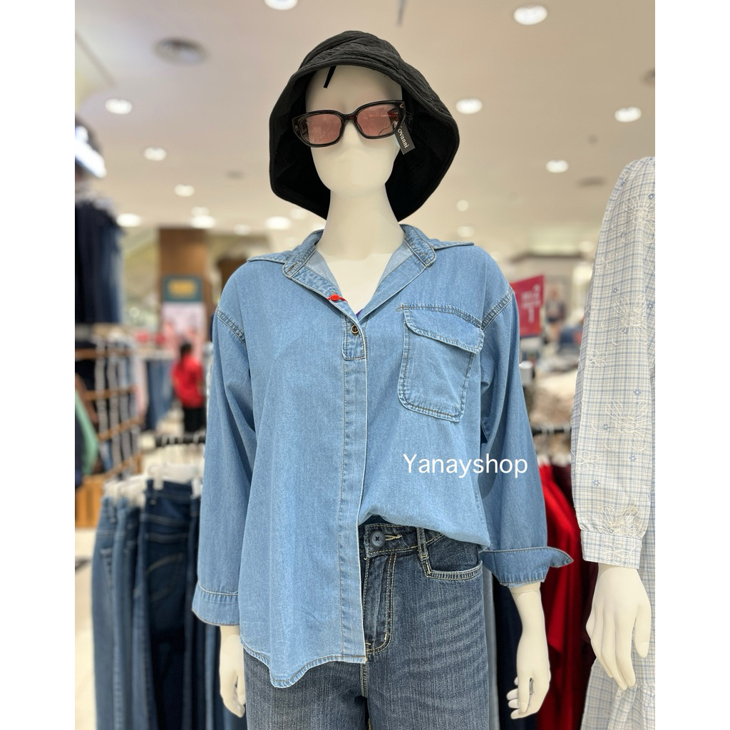 AKO JEANS KEMEJA OVERSIZE WANITA BAHAN DENIM