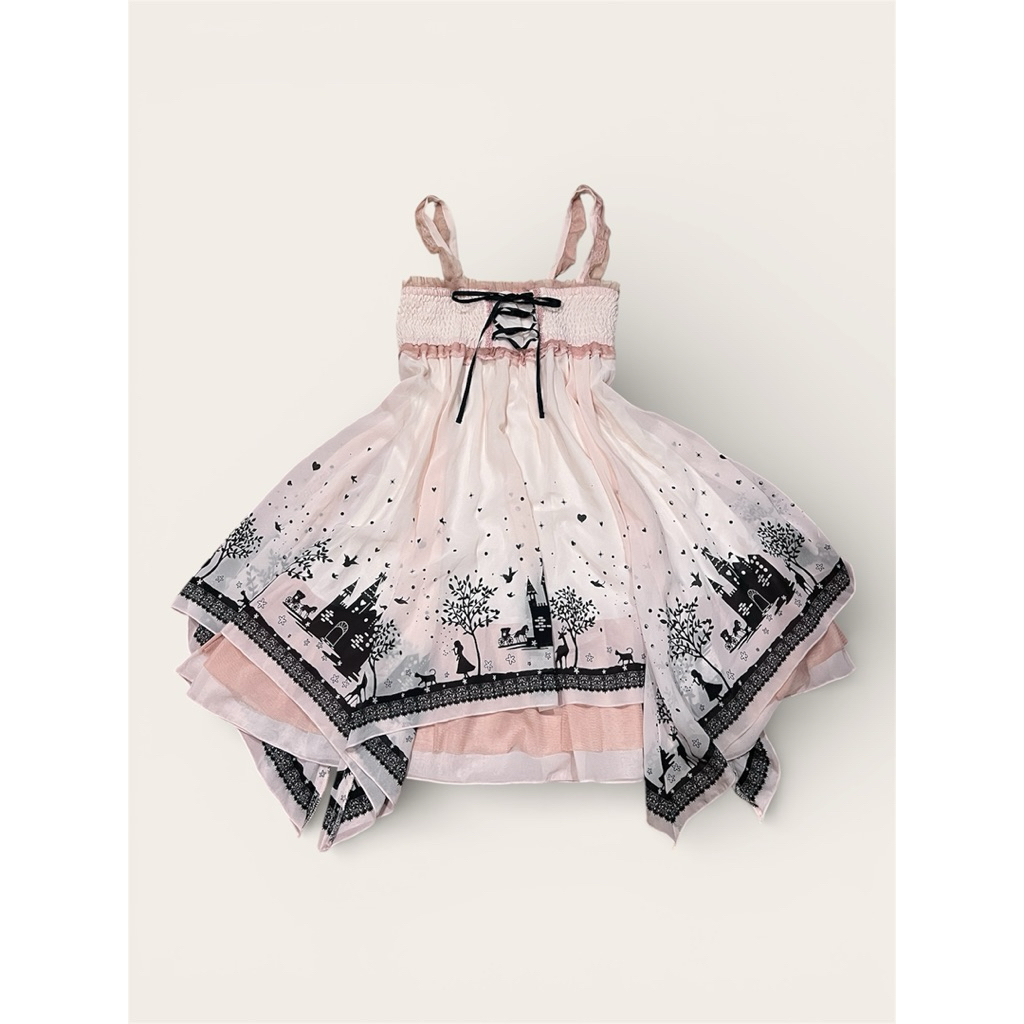 A.R.W arrow dupes axes femme kawaii asymmetrical dress skirt shabby mori kei shoujo girl himekaji