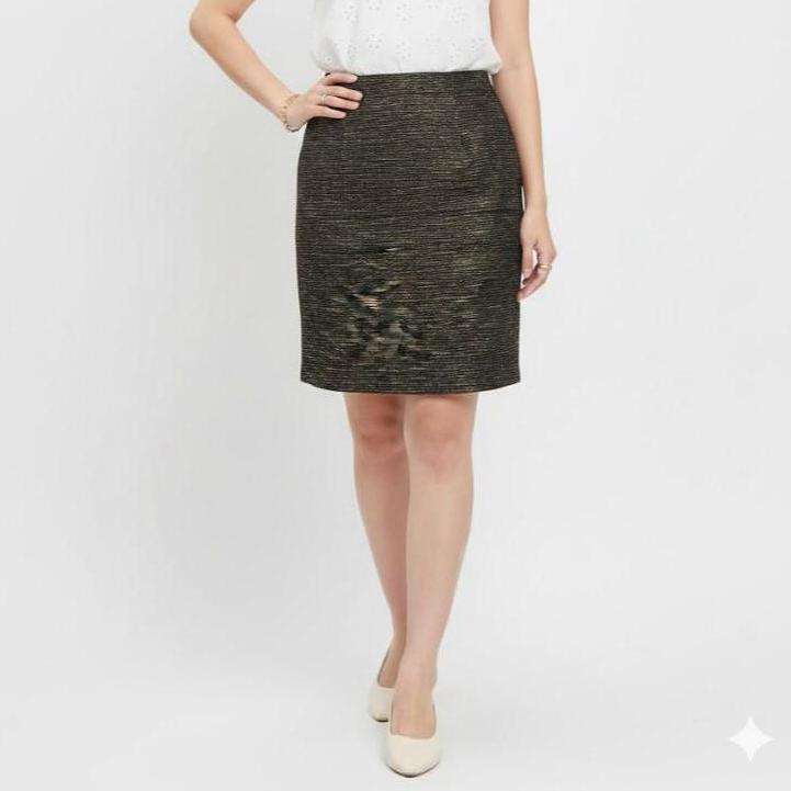 Eprise  Skirt Pendek Brown  | Bottom Skirt Wanita | Rok Pakaian Kerja