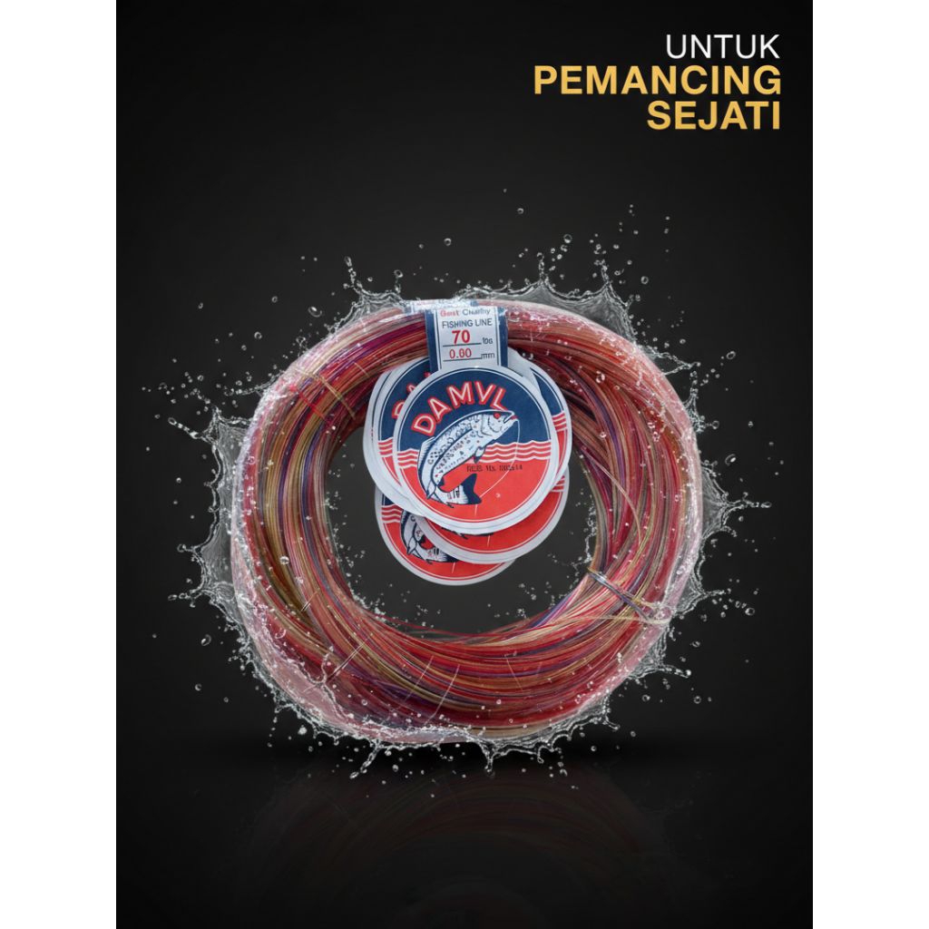 SENAR DAMYL PELANGI Tersedia no 40lbs, 50lbs, 60lbs, 70lbs