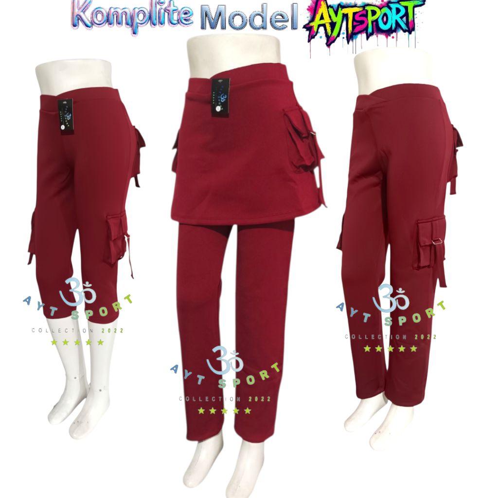 (MAROON) CELANA SENAM WANITA TERLARIS