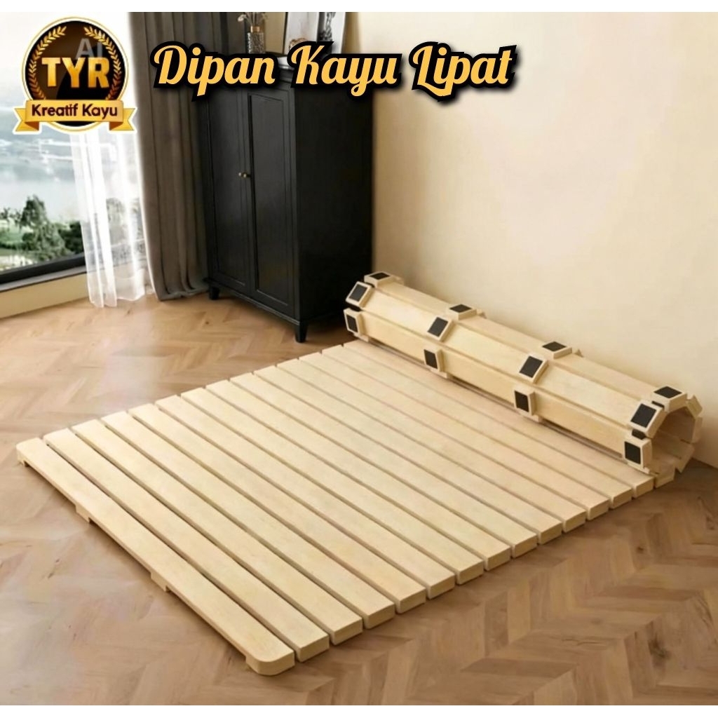 Dipan Roll Lipat | Dipan Alas Kasur Kayu Tempat tidur | Tatakan tempat tidur