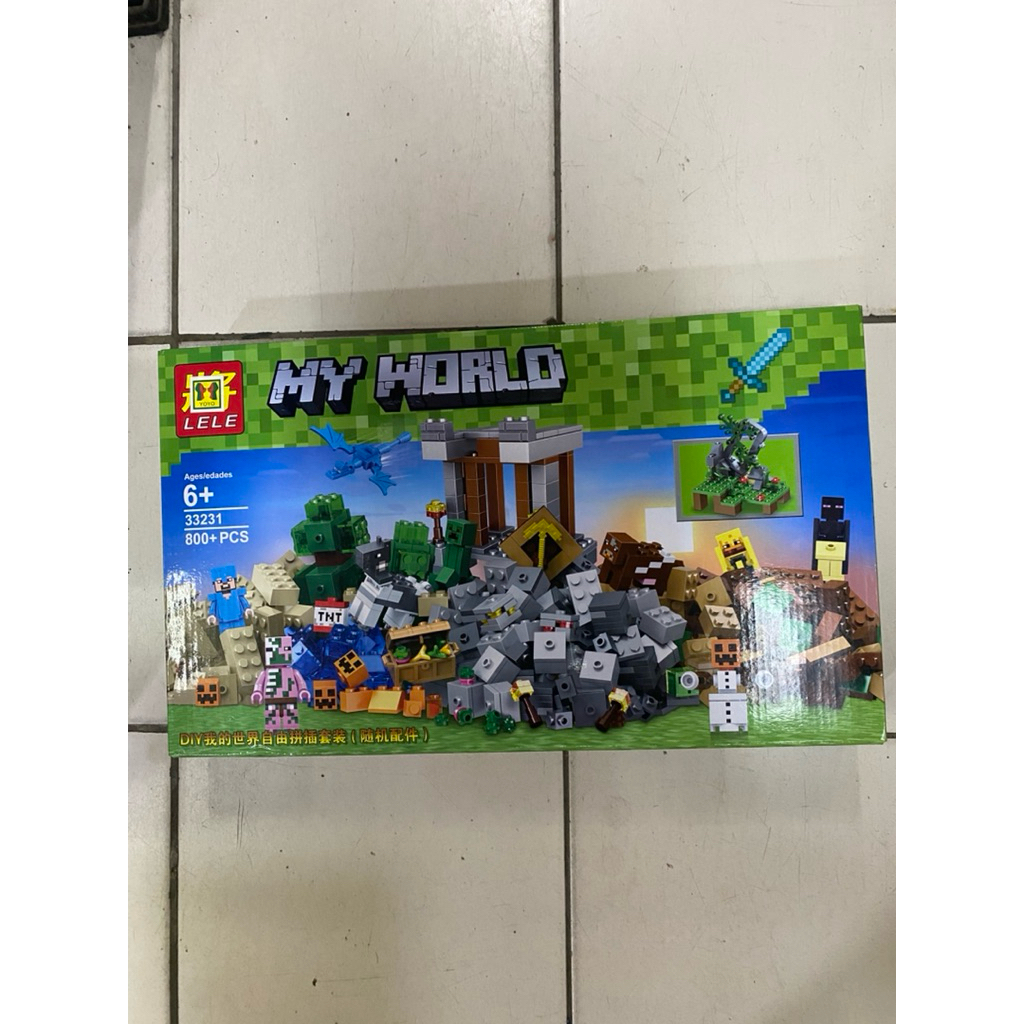 mainan blok susun bebas block my world 33231