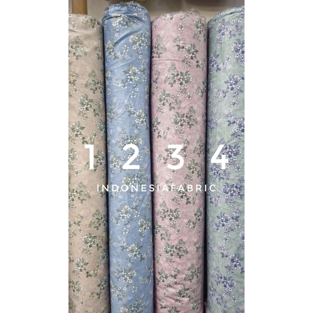 Kain Katun Jepang motif KJ493 tokai senko japan design ori bahan gamis tunik mukena daster piyama ke