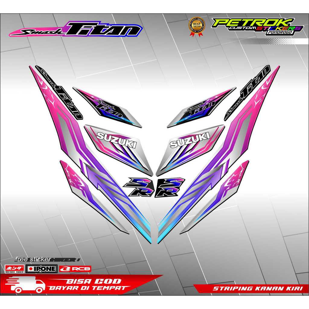 STRIPING VARIASI SUZUKI SMASH TITAN / STICKER LIST VARIASI MOTOR SMASH TITAN