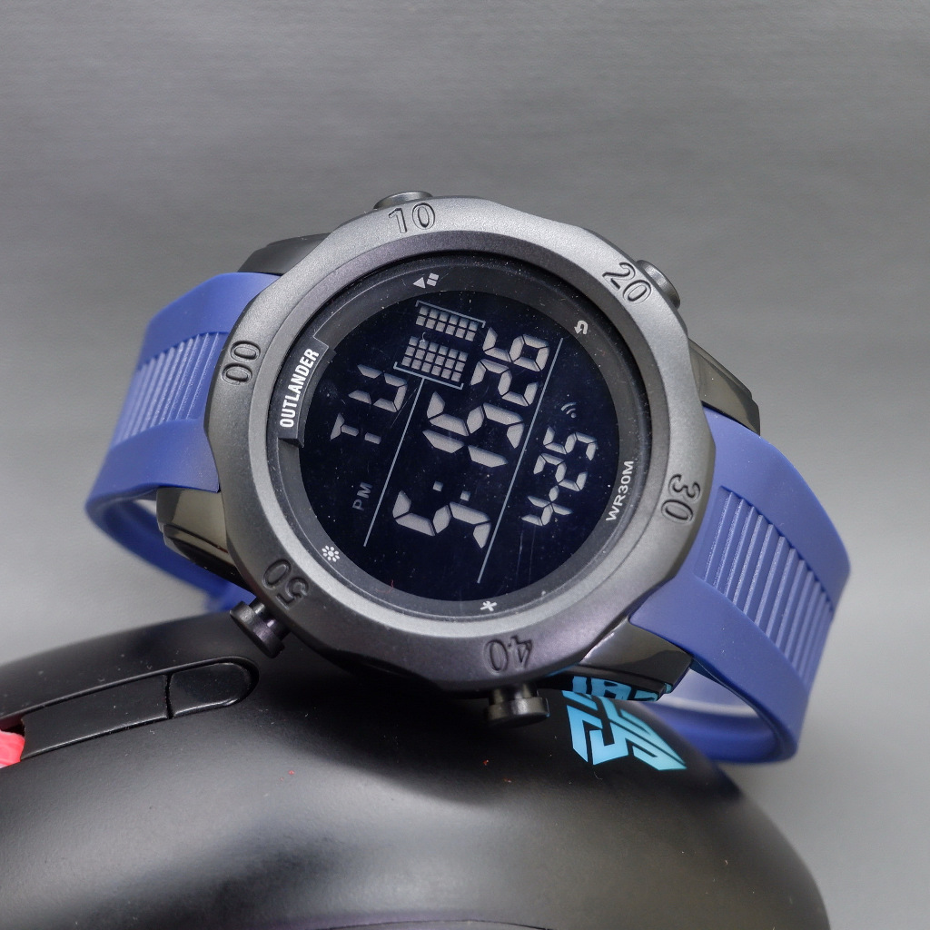 Jam Tangan Pria Outlander Karet Water Resist Digital D