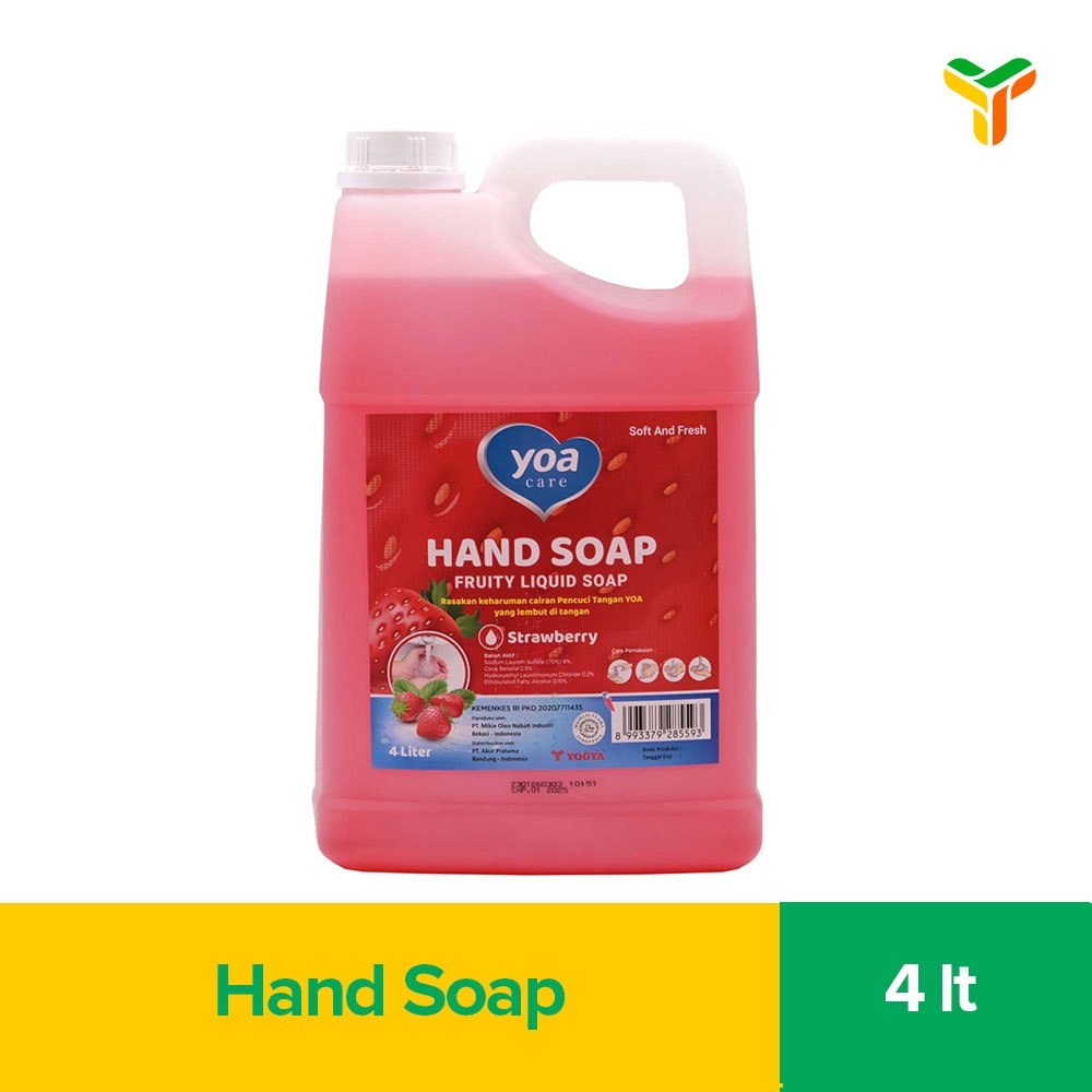 Yoa Hand Soap Strawberry 4 Liter
