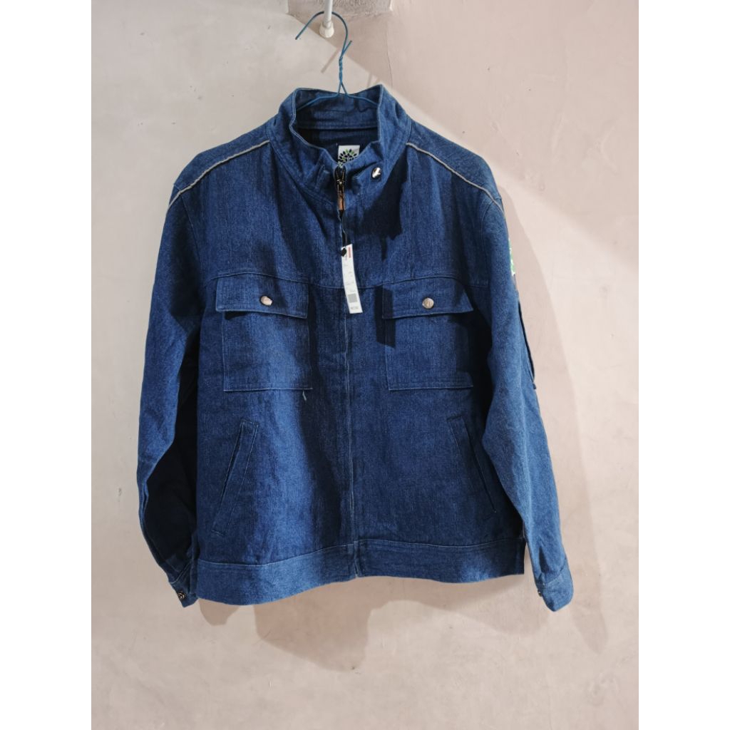 Work jaket/motor ziper jeans tebal