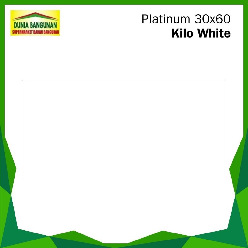 Keramik Dinding Putih Polos 30x60 Platinum Kilo White Keramik Putih Matt Polos