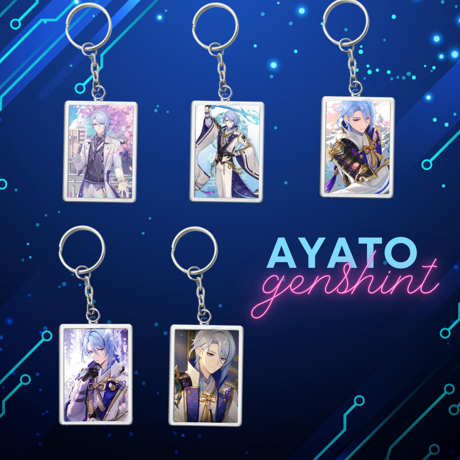 GANTUNGAN KUNCI AYATO GENSHINT IMPACT/KEYCHAIN/GANCI INSERT PAPER AYATO GESNHINT IMPACT
