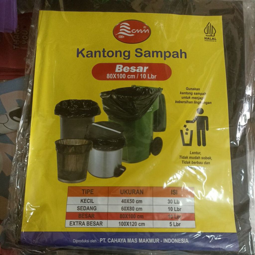 (BESAR) kantong sampah 80x100 cm / kantong plastik sampah besar 80x100 cm