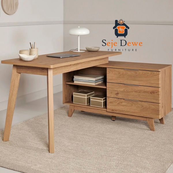 Meja Kerja Modern L shape