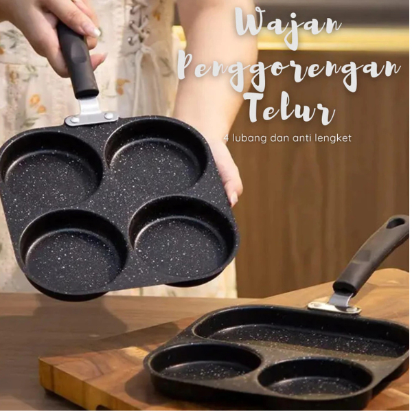 [TG] Wajan Penggorengan Telur / Cetakan Telur Ceplok Teflon Telur 4 Lobang Anti Lengket