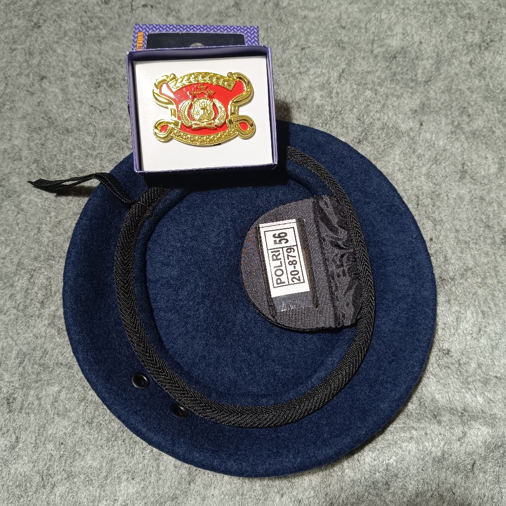 Baret Jatah BRIMOB Fullset+Emblem Jatah / Baret Jatah BRIMOB / Baret BRIMOB