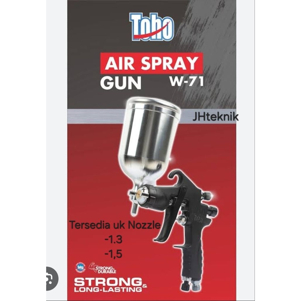 TOHO Spray Gun W71 Nozzle 1.3,1.5/Pistol.Semprot Cat HVLP W71 1.3,1.5 TOHO/Air Spraygun W71 TOHO 100