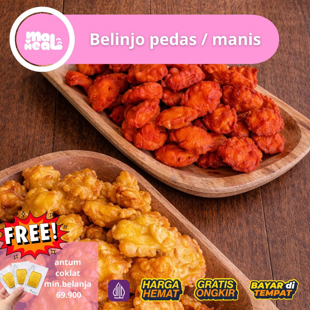 Emping Belinjo Premium Pedas / Manis | Renyah & Tidak Apek | Tahan Lama | 250gr / 500gr / 1kg