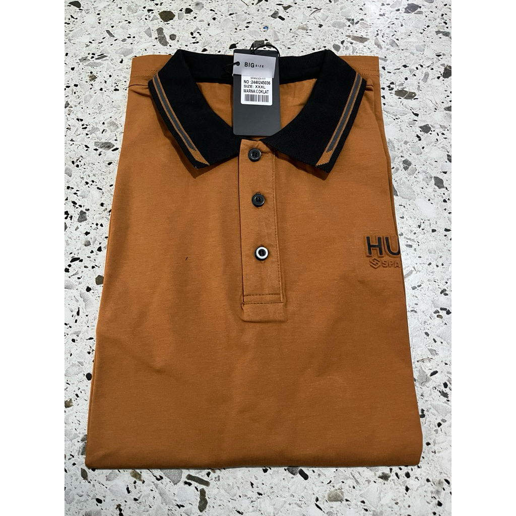 Kaos Kerah Pria Jumbo 2xl 3xl 4xl Bahan Adem Lembut Brand HG Selection