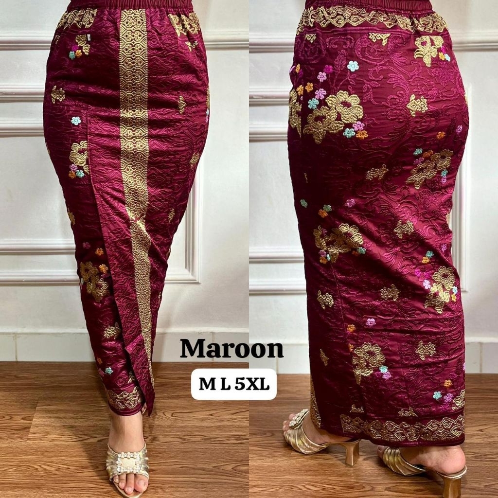 KAMEN JUMBO JADI KATUN BORDIR FULL STRAIT TUMPAL TANPA SELENDANG / ROK SONGKET / BAWAHAN TRADISIONAL