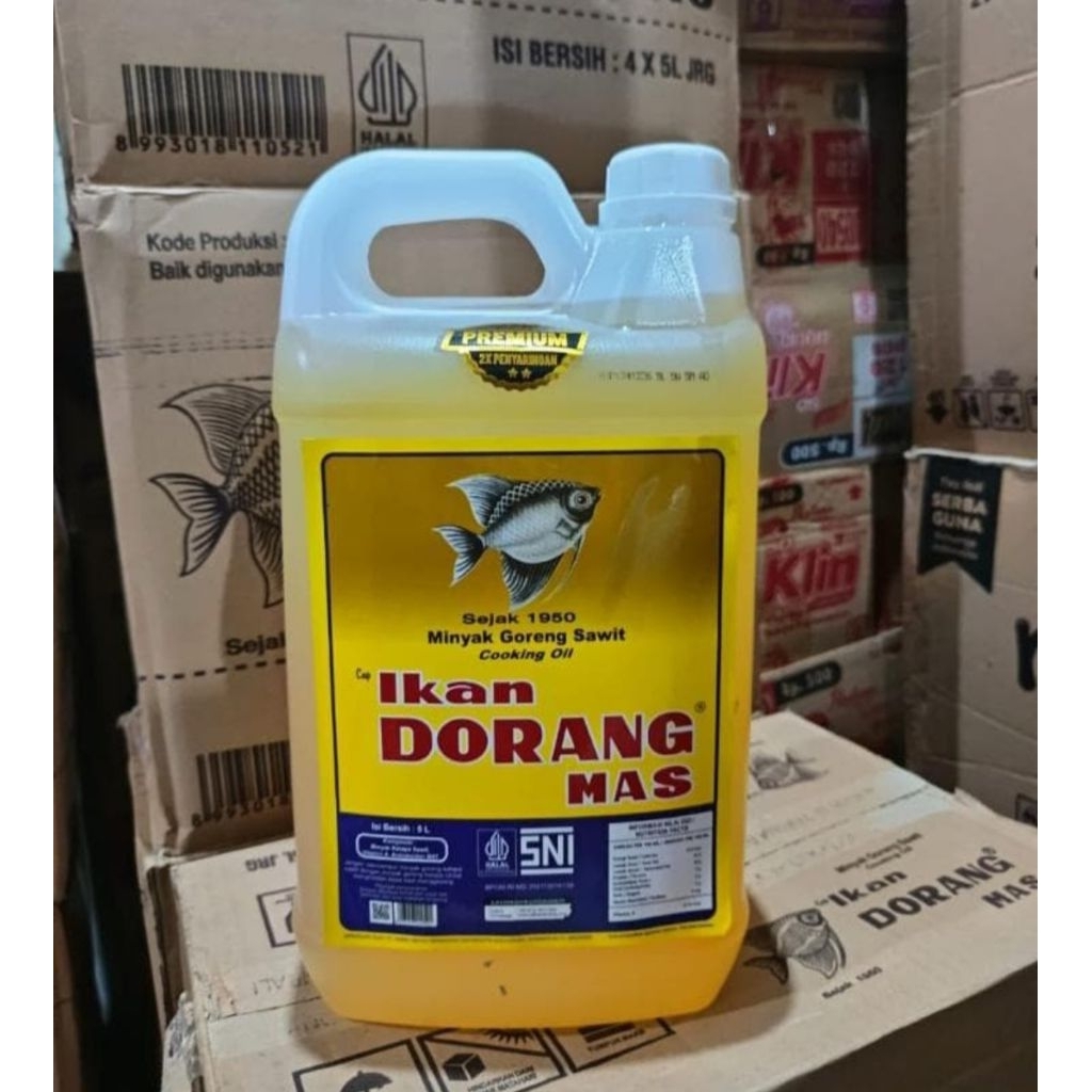 Minyak Goreng Ikan Dorang Mas 5 Liter - Premium, Bersih, Bebas Kolesterol