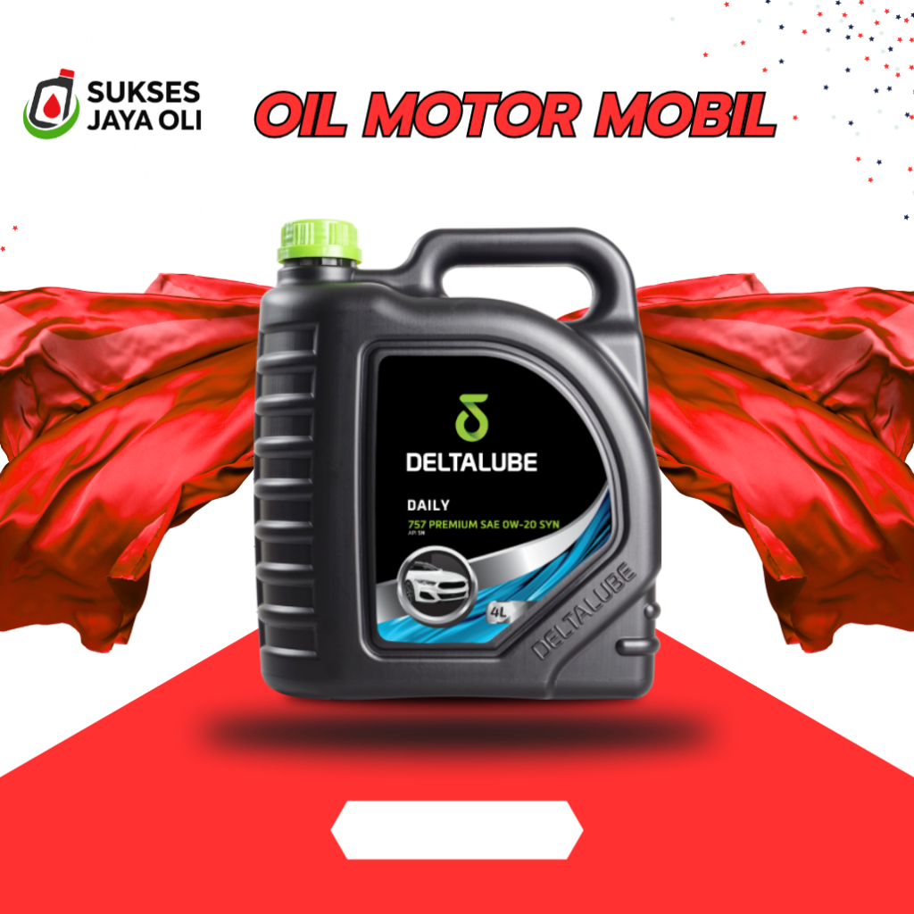 Deltalube 757 Premium 10W-40 API SN Oli Mobil 4L | Pelumas Mesin Mobil Bensin & Harian