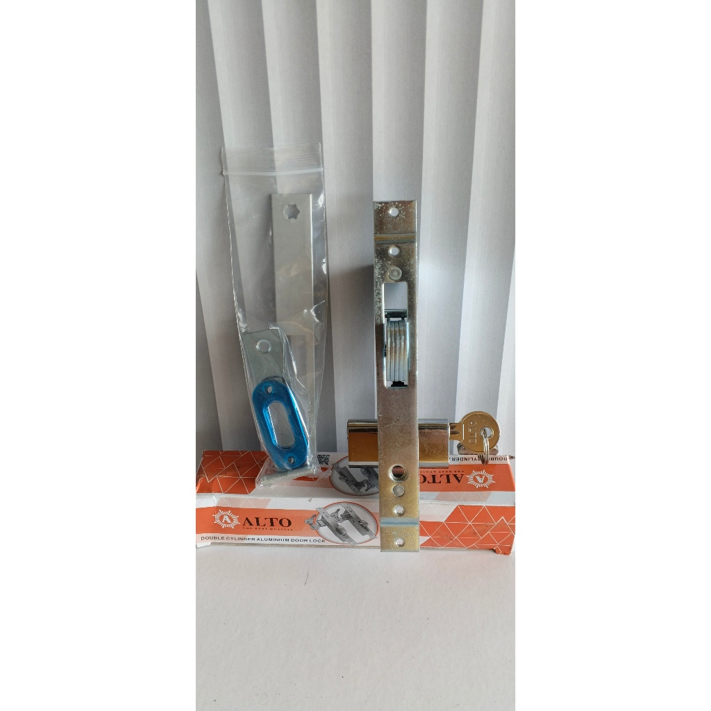 AUDI Kunci Pintu Sliding Kait, Double cylinder alumunium