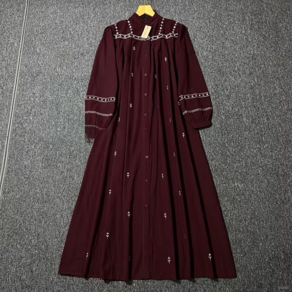 Davina Dress Rayon Twill Bordir Premium Mewah by SELO Joyo
