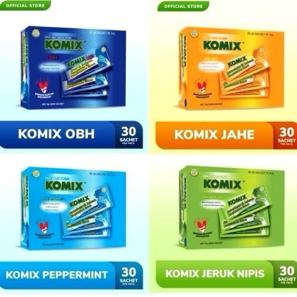 KOMIX SIRUP SACHET ISI 30 - PER BOX