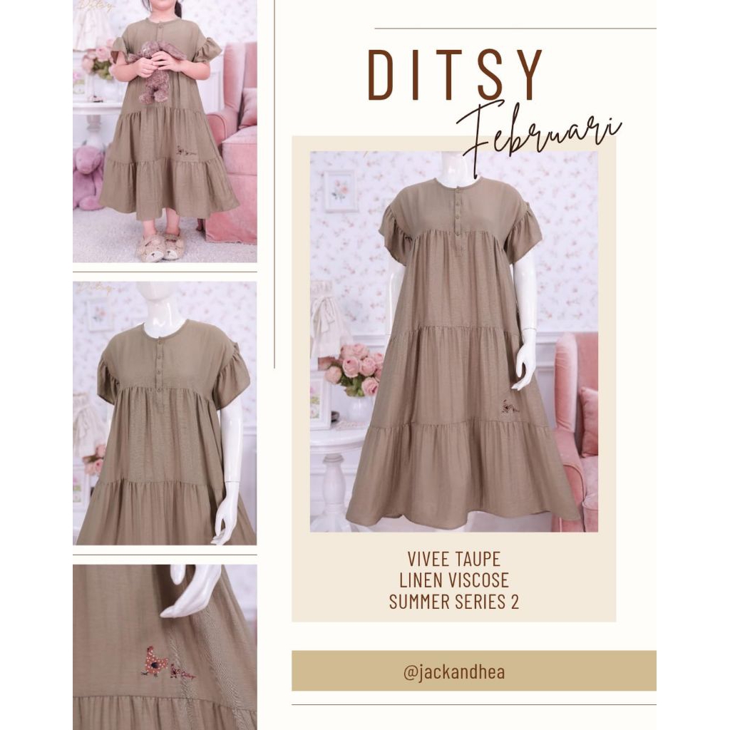 Ditsy Official Februari 2026 (Vivee Taupe Summer L)