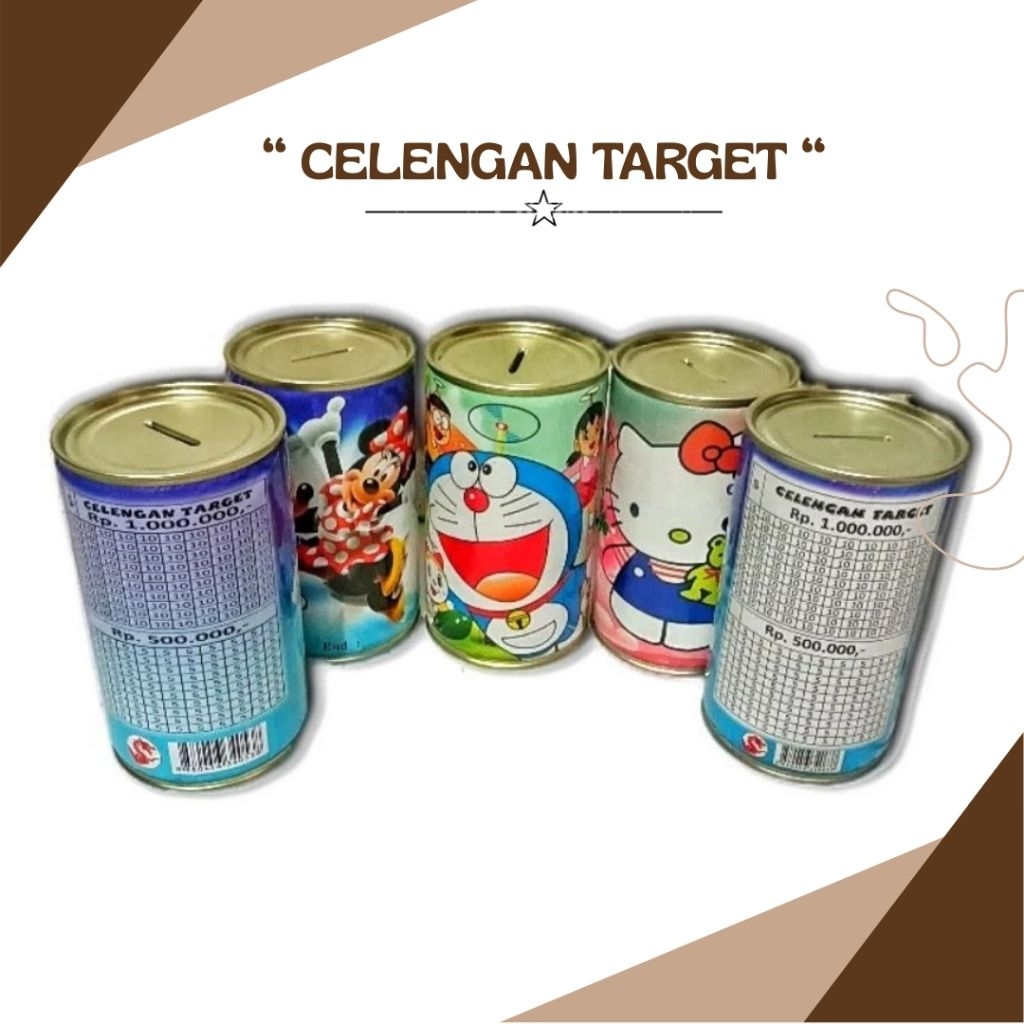 Celengan Target Motif Celengan Kaleng Kekinian Celengan Jumbo Viral
