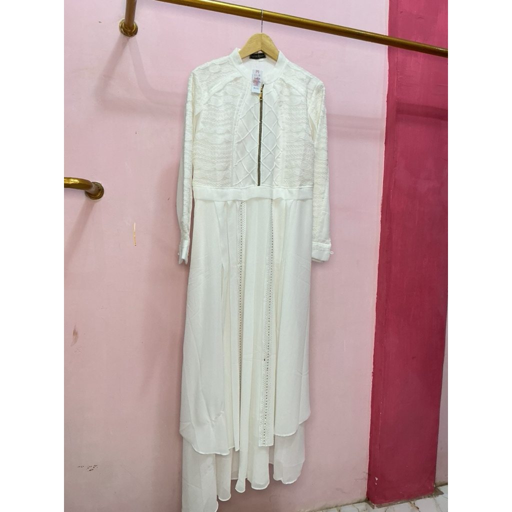 gamis putih turkey wanita terbaru busui