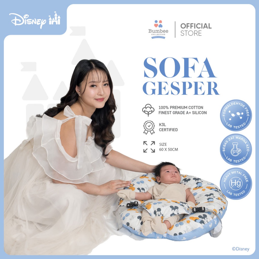 Tyozell Baby Bumbee Collection - Sofa Bayi Reguler Gesper Sofa Nyaman dengan Safety Belt Multifungsi