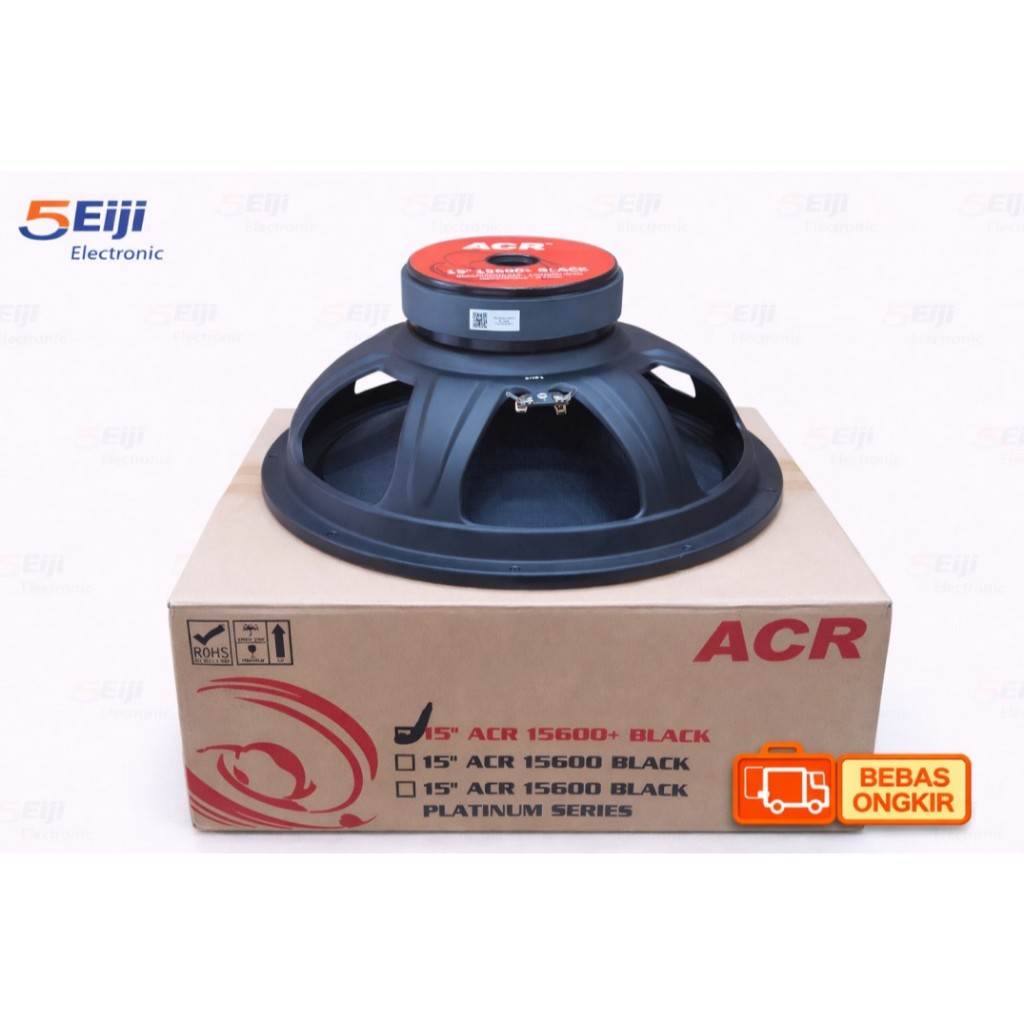 Speaker 15 inch ACR 15600 Black 500 Watt - Komponen Spiker 15" ACR 15600 Hitam, ORI 100%, Full Range