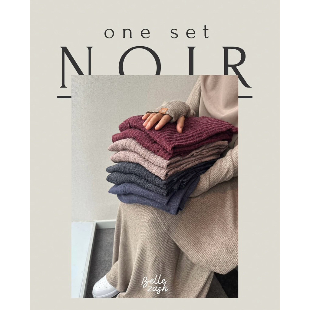 Noir One set Tunik Abaya Bellezash