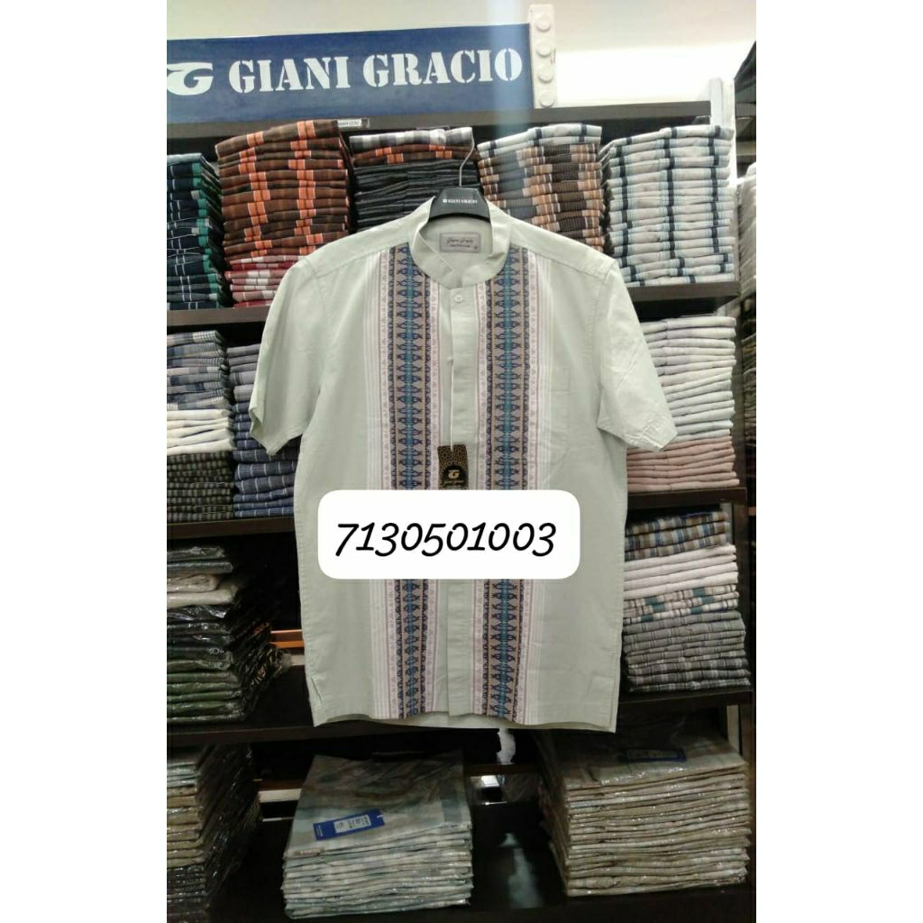 Baju Koko Motif Pria Casual Lengan Pendek Giani Gracio